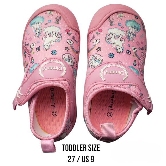 Dimerryi Kid Water Shoes Pink Lightweight Quick-Dry Non-Slip Beach Pool - Picture 3 of 12